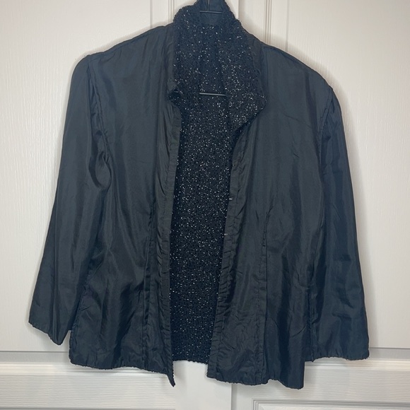 JKara New York Black Beaded Jacket/Top Size L - Picture 10 of 11